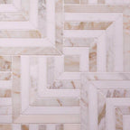 Square Weave Calacatta Gold & Thassos Mosaic Tile | Tile Club