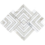 Square Weave Calacatta Gold & Thassos Mosaic Tile