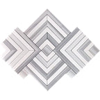 Square Weave Equator & Thassos Polished Mosaic Tile | Tile Club