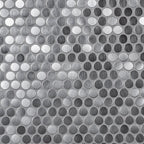 Add a modern industial touch with Stainless Steel Metal Penny Tile