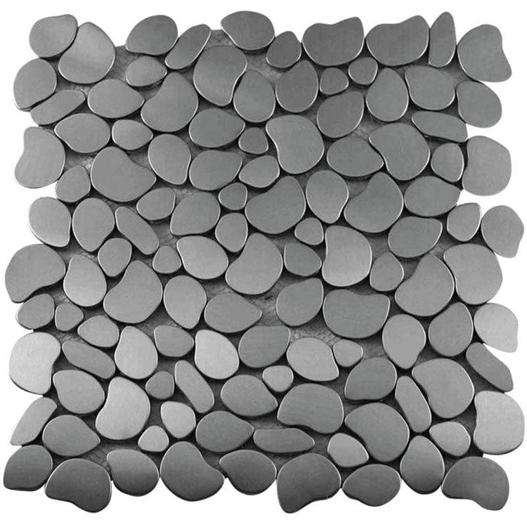 Tile Club | Stainless Pebble Metal Mosaic Wall & Floor Tile position: 1