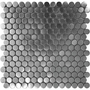 Stainless Steel Metal Penny Tile Mosaic Sample