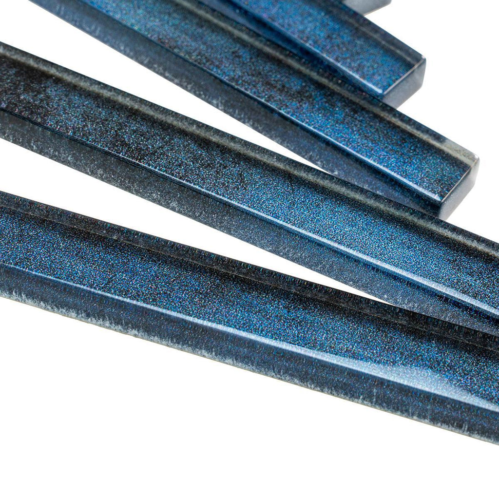 Stardust Blue Pencil Glass Molding | Tile Club