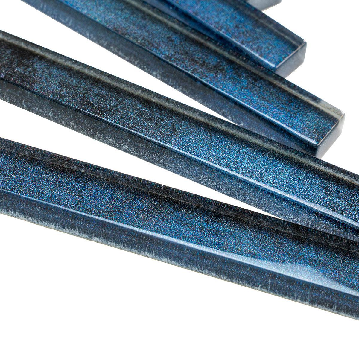 Stardust Blue Pencil Glass Molding | Tile Club