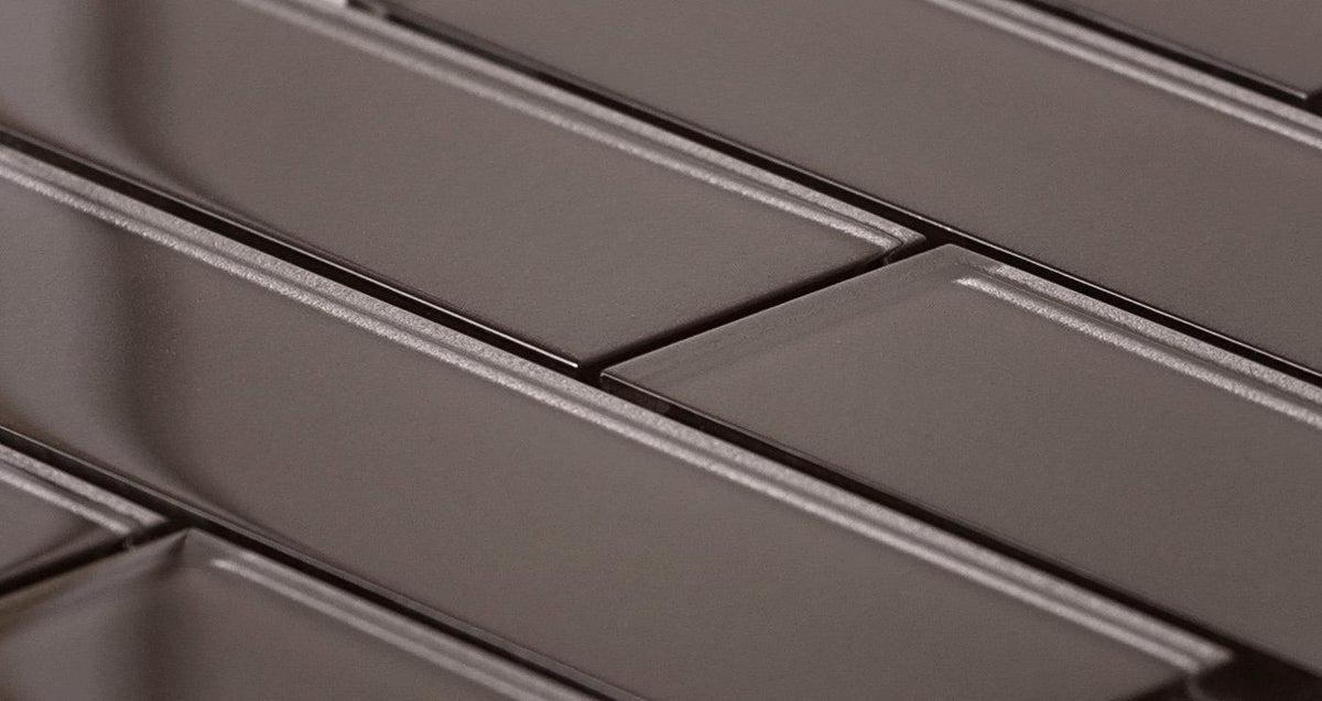 Stardust Dark 2X8 Glass Mosaic Tile Position: 2