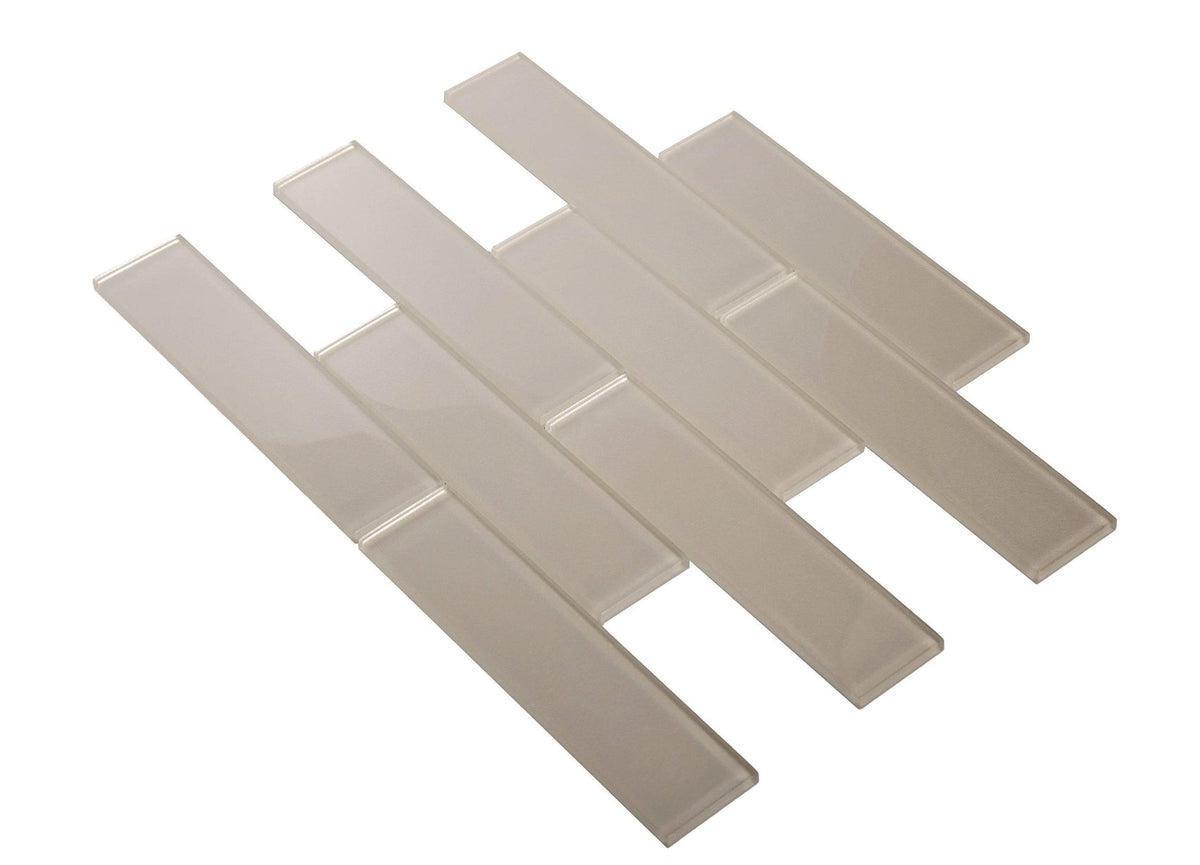 Stardust Ice 2X8 Glass Mosaic Tile Position: 2