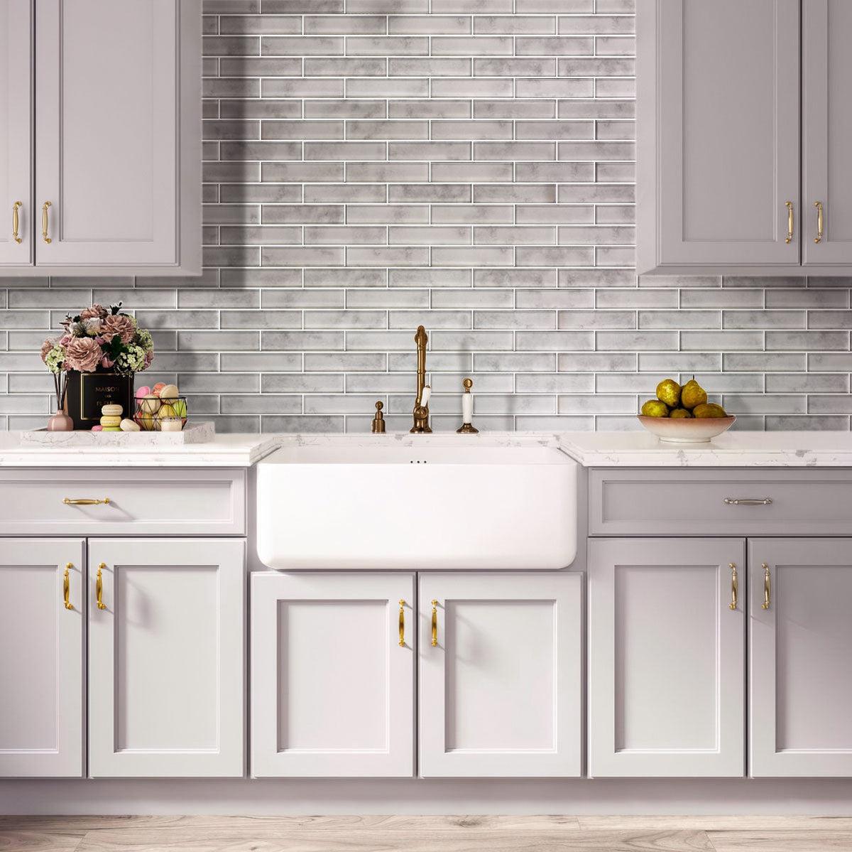 Stardust Mineral 2X8 Glass Mosaic Tile | Tile Club
