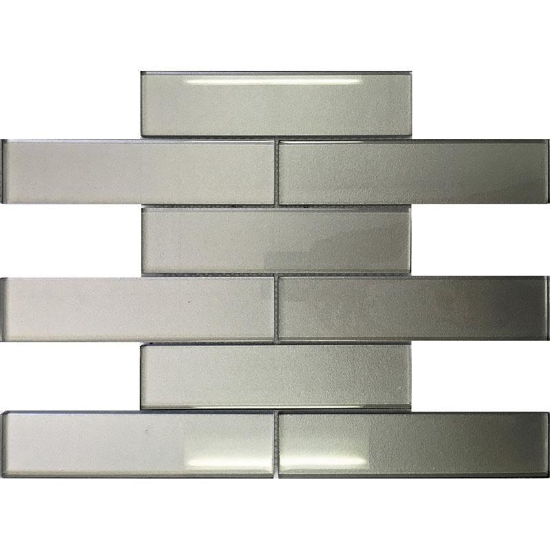 Stardust Pewter 2X8 Glass Mosaic Tile | Tile Club