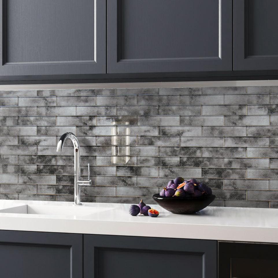 Stardust Suede Glass Mosaic Tile Backsplash