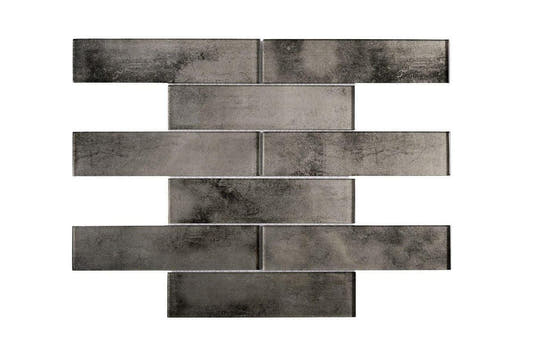 Stardust Suede 2X8 Glass Mosaic Tile Sample