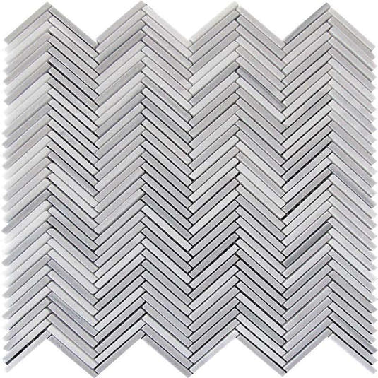 Sticks Equator Marble Polished Mosaic Tile Sample