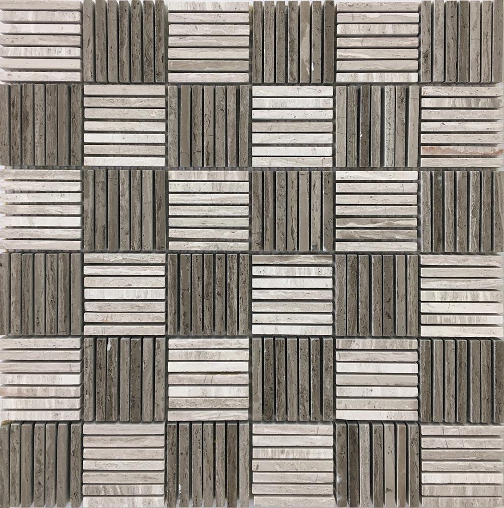 Sticks Wooden Beige Marble Mosaic Tile | Tile Club | Position1