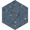 Stormy Sky Terrazzo Hex Porcelain Tile