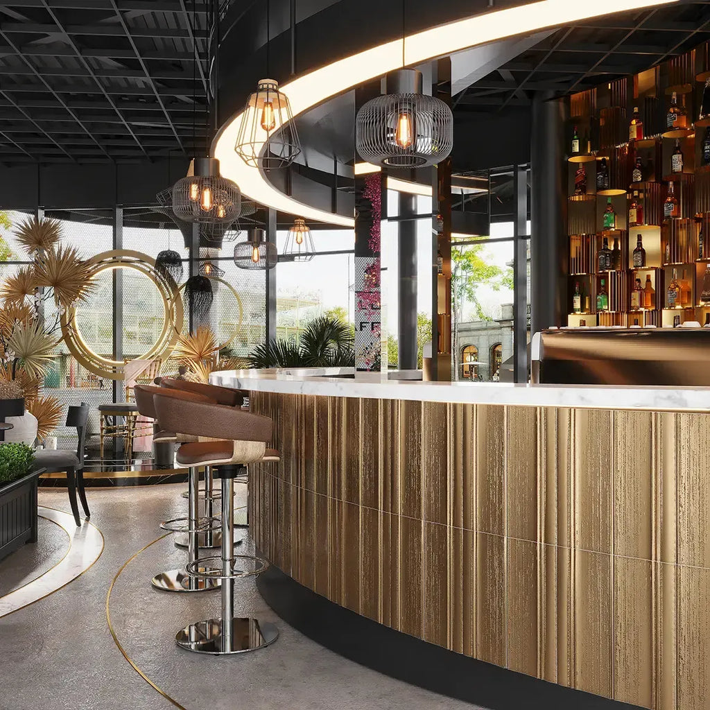 Struktura Gold Dimensional Porcelain Tile | Tile Club