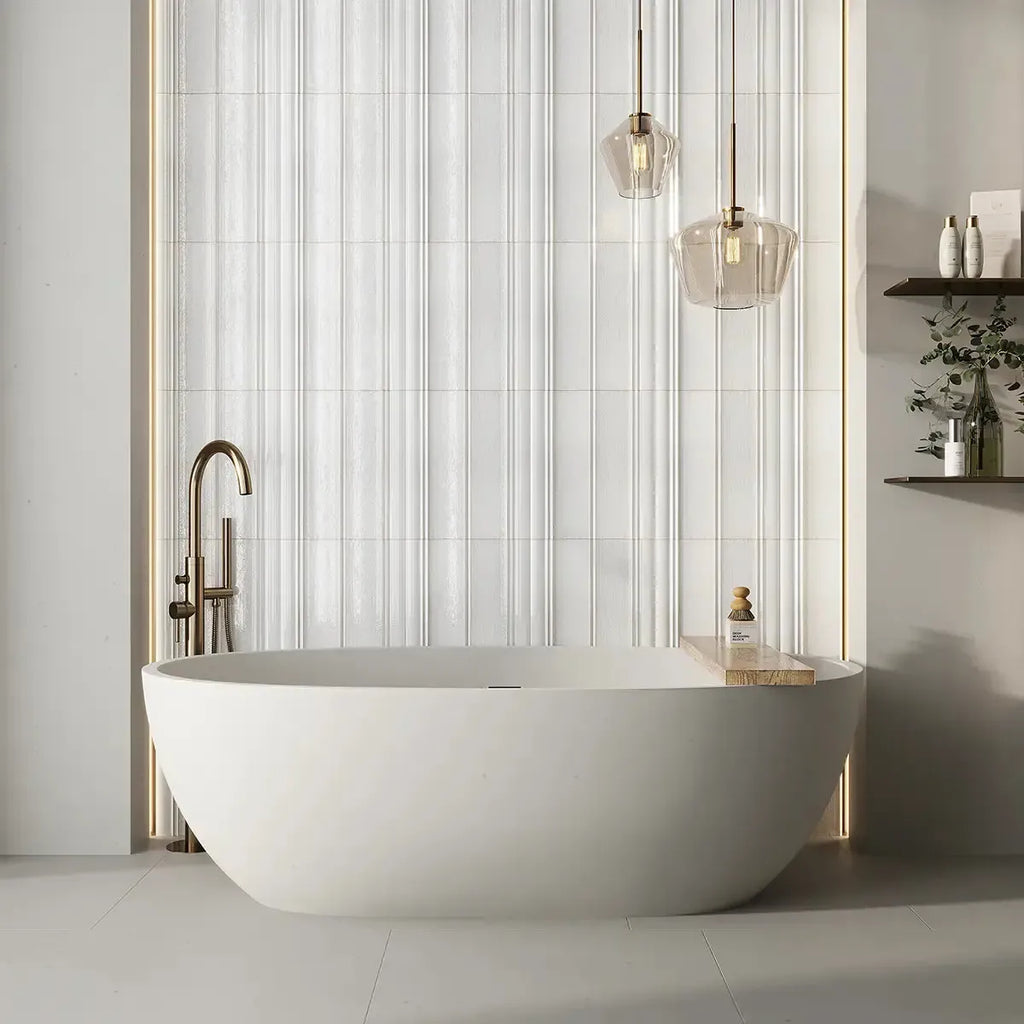 Struktura White Dimensional Porcelain Tile | Tile Club