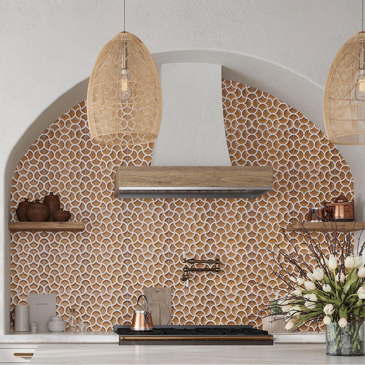 Sultana Mesh Sienna Porcelain Tile 13x13 | Tile Club