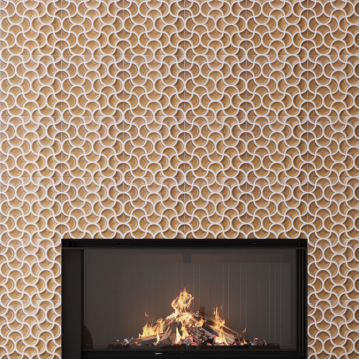 Sultana Mesh Sienna Porcelain Tile 13x13 | Tile Club