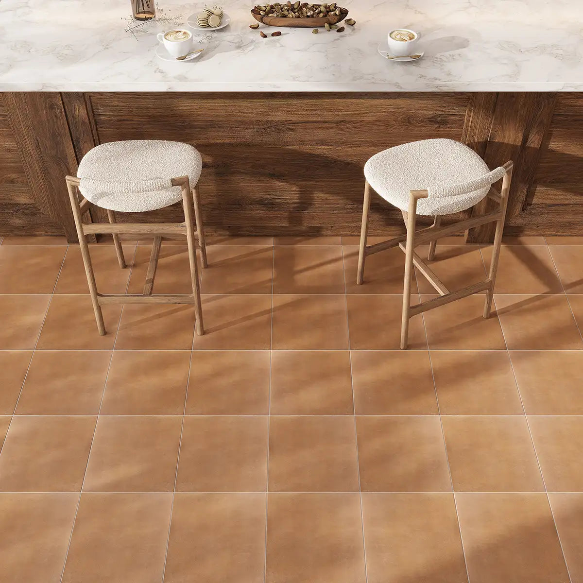 ヘレナモルフォ　141mm Sultana Smooth Sienna Porcelain Tile 13x13 | Tile Club