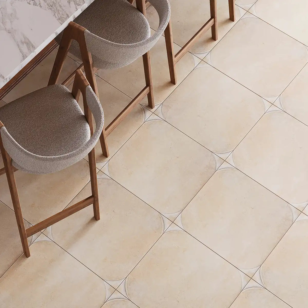 Sultana Stella Crema Porcelain Tile 18x18 | Tile Club