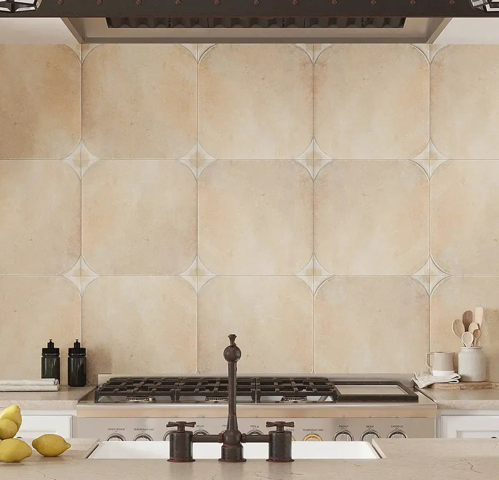 Sultana Stella Crema Porcelain Tile Kitchen Backsplash