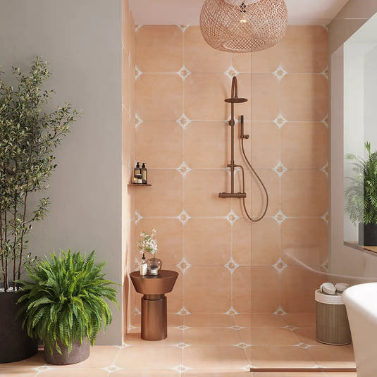 Sultana Stella Terracotta Porcelain Tile 18x18 | Tile Club