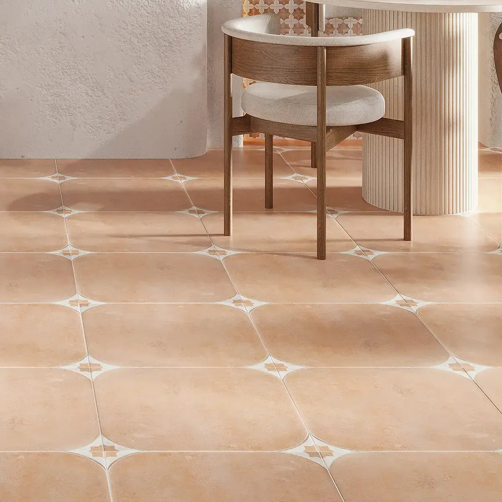 Sultana Stella Terracotta Porcelain Tile 18x18 | Tile Club