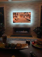 Tango Grey Wave 3D Porcelain Tile Fireplace Surround Installed by a Tile Club Client