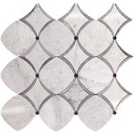11.8" x 11.8" Diamond Chain Marble Mosaic Tile