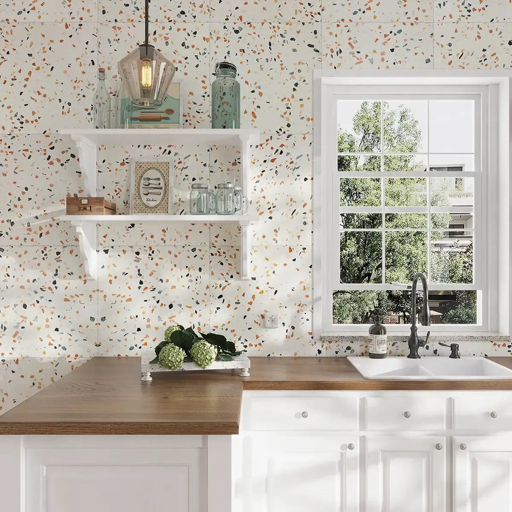 Terracotta Real Terrazzo Tile 24" x 24" | Tile Club