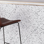 White and Black Terrazzo Square Porcelain Tile | Tile Club