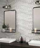 Tex Grey Atomic Bathroom Backsplash