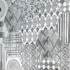 Tex Grey Hexagon Pattern Natural Wall Close-up