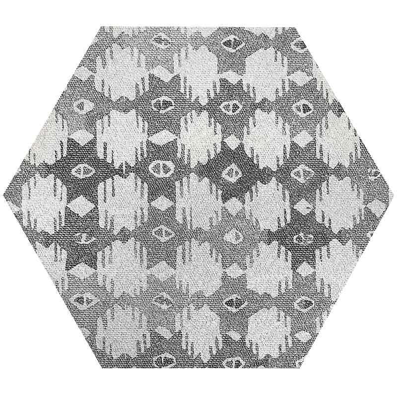 Tex Grey Hexagon Pattern Natural