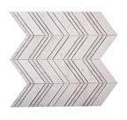 Carrara marble chevron tile
