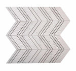 Carrara marble chevron tile