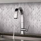 Textured Carrara Leaf Marble Mosaic Tile | Tile Club