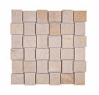 Textured Crema Marfil Brick Marble Mosaic Tile Position: 1