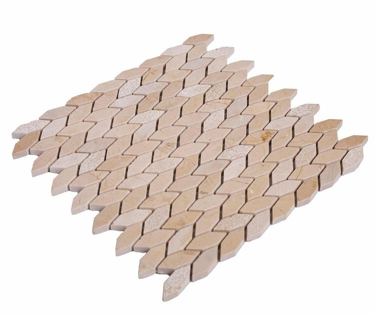 marble leaf mosaic tile