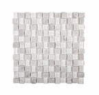 Textured Mini Brick Carrara And Glass Mosaic Tile | Tile Club