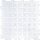 Thassos And Azul Cielo Tight Joint Basket Weave Marble Mosaic Tile | basket weave tile