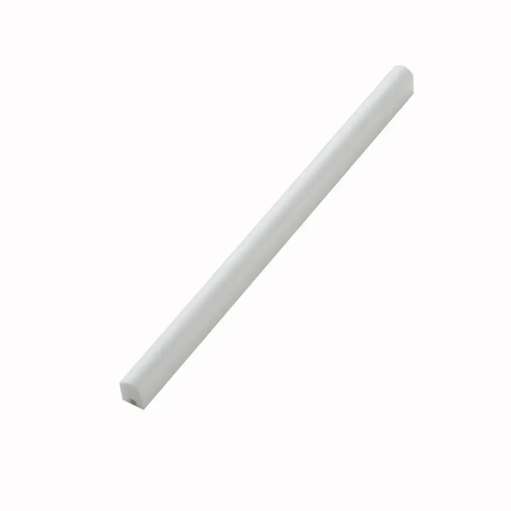 Thassos White Marble Pencil Liner Polished | Tile Club
