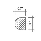 Thassos White Marble Pencil Liner Polished | Tile Club