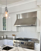 Thassos Octagon With Light Blue Glass Marble Mosaic Tile 3