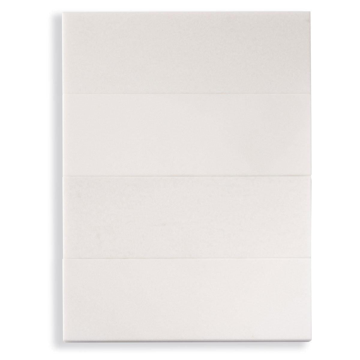 Thassos White 4X12 Honed Marble Tile