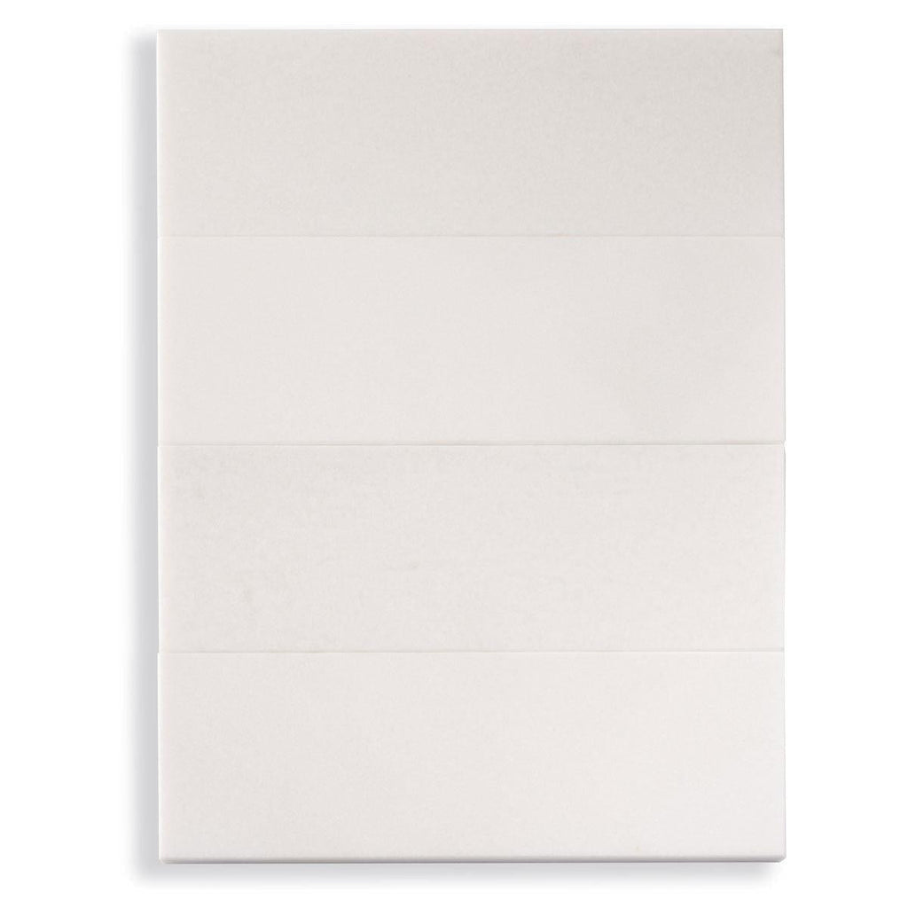 Thassos White 4X12 Honed Marble Subway Tile | Tile Club