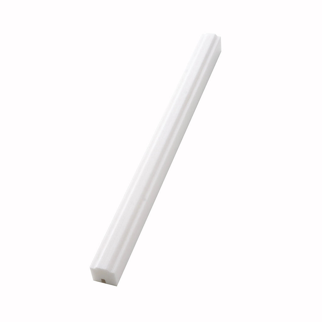 Thassos White Marble Nova Pencil Liner Polished | Tile Club