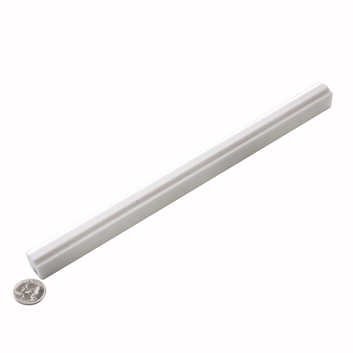 Thassos White Marble Nova Pencil Liner Polished | Tile Club