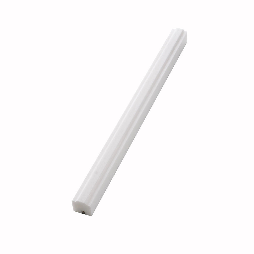 Thassos White Marble Nova Pencil Liner Polished | Tile Club