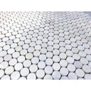 Thassos White Polished 1 inch Penny Round Marble Mosaic Tile