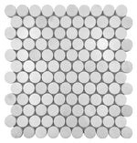 Thassos White Marble 1 Inch Round Penny Tiles